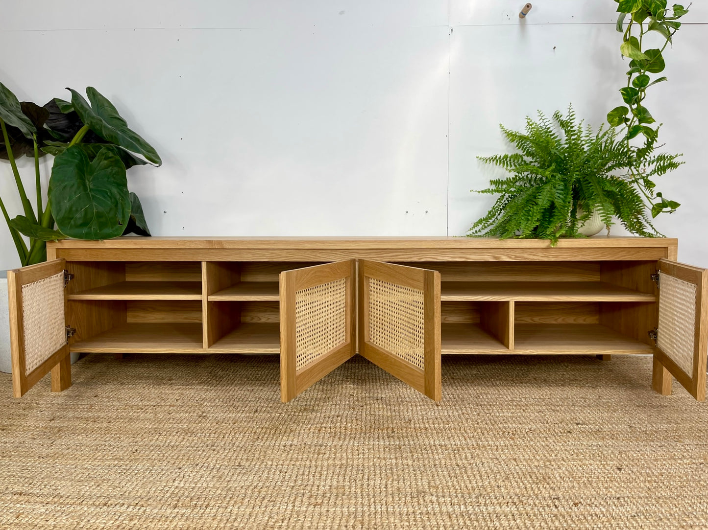 Rattan Entertainment Unit - Free Standing