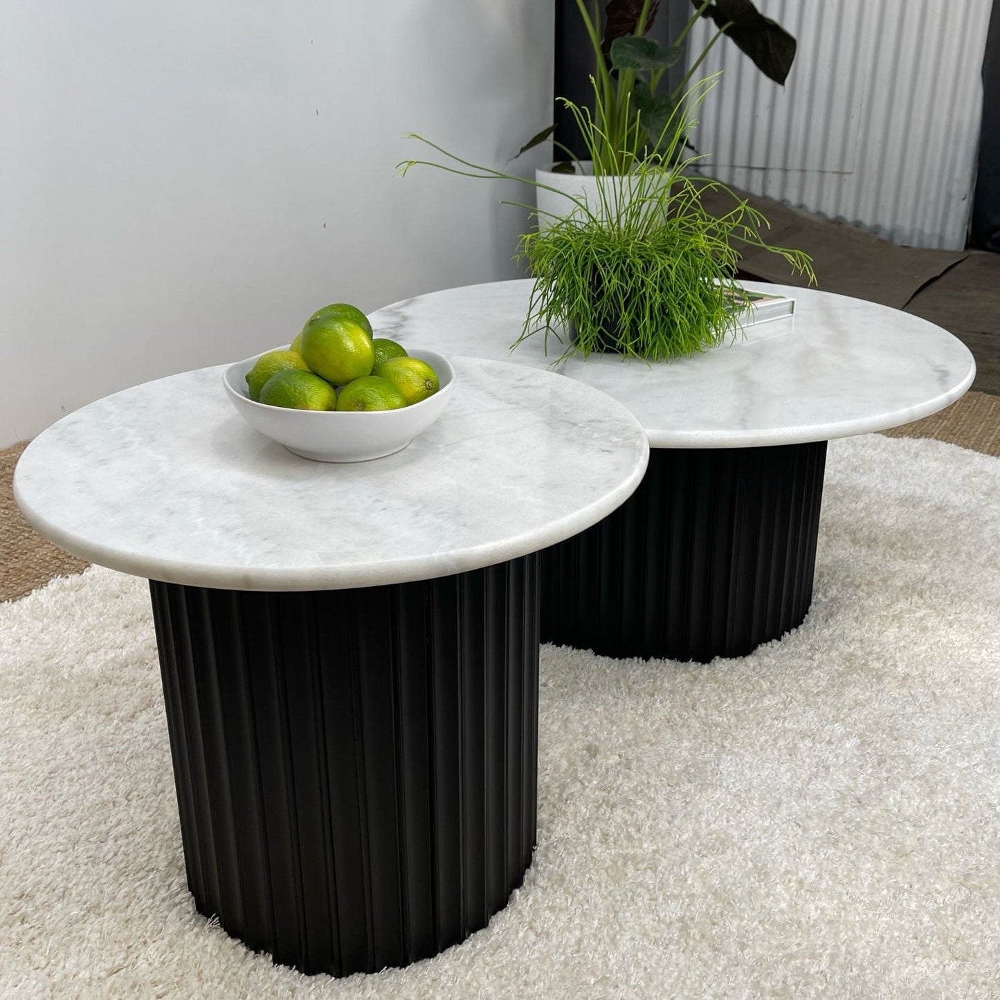 Ripple Nestled Marble Coffee Tables