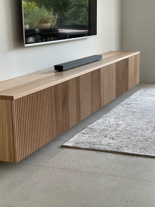 Rectangle Ripple Entertainment Unit - Solid Wood